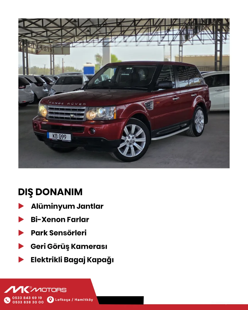 2007 Land Rover Range Rover Sport Dizel Otomatik Lefkoşa İlan görseli - GalerimPlus